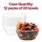 Clear Floral Round Disposable Plastic Soup Bowls - 10 oz. (240 Bowls)